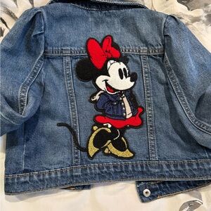 Disney Kids Denim Jacket with Minnie Mouse Patch - Blue and Red
